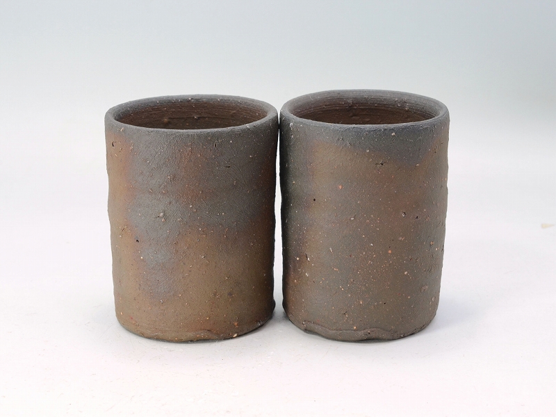 25167]伊部湯呑二人（屋代剛右）｜備前焼わかくさ